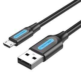 USB კაბელი VENTION COLBG USB2.0 A Male to Micro B Male Cable 1.5M Black